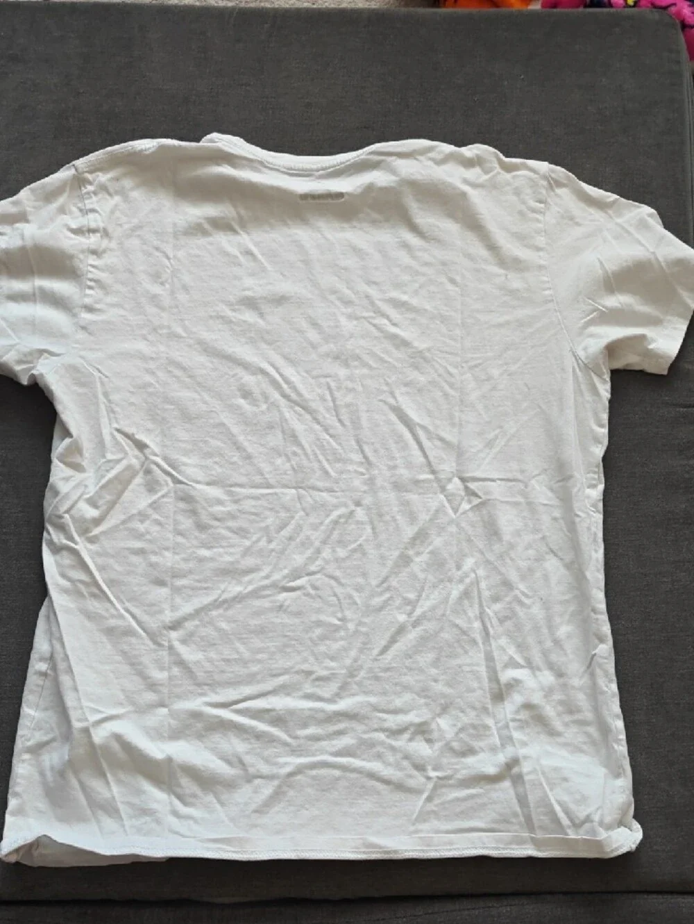 adidas White Short-Sleeve Tee with Black Trefoil Logo